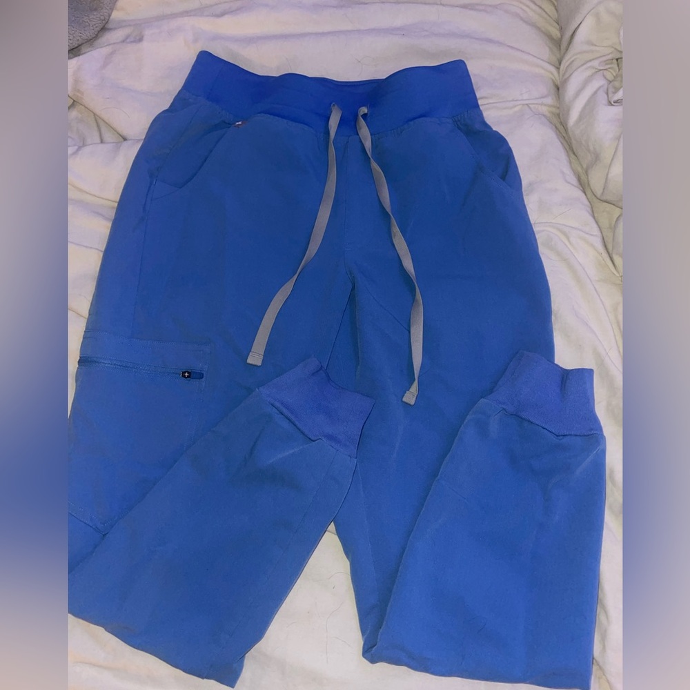 FIGS ZAMORA HIGH WAISTED XS/P CEIL BLUE